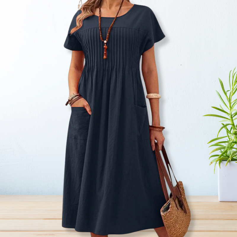 Alyssa - Women's Effortlessly Elegant Midi Dress