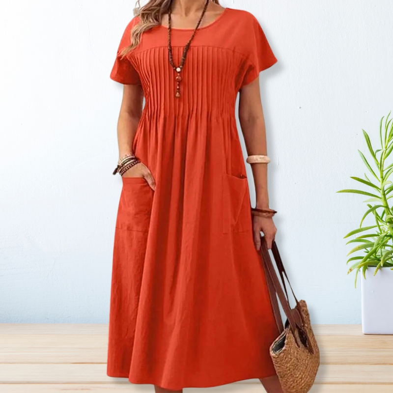 Alyssa - Women's Effortlessly Elegant Midi Dress