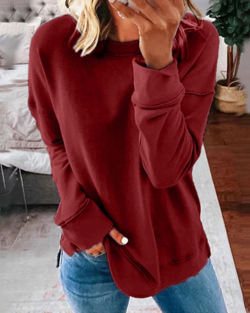 Kaitlyn - Women's Relaxed Fit Cozy Sweater (Plus Size Available)