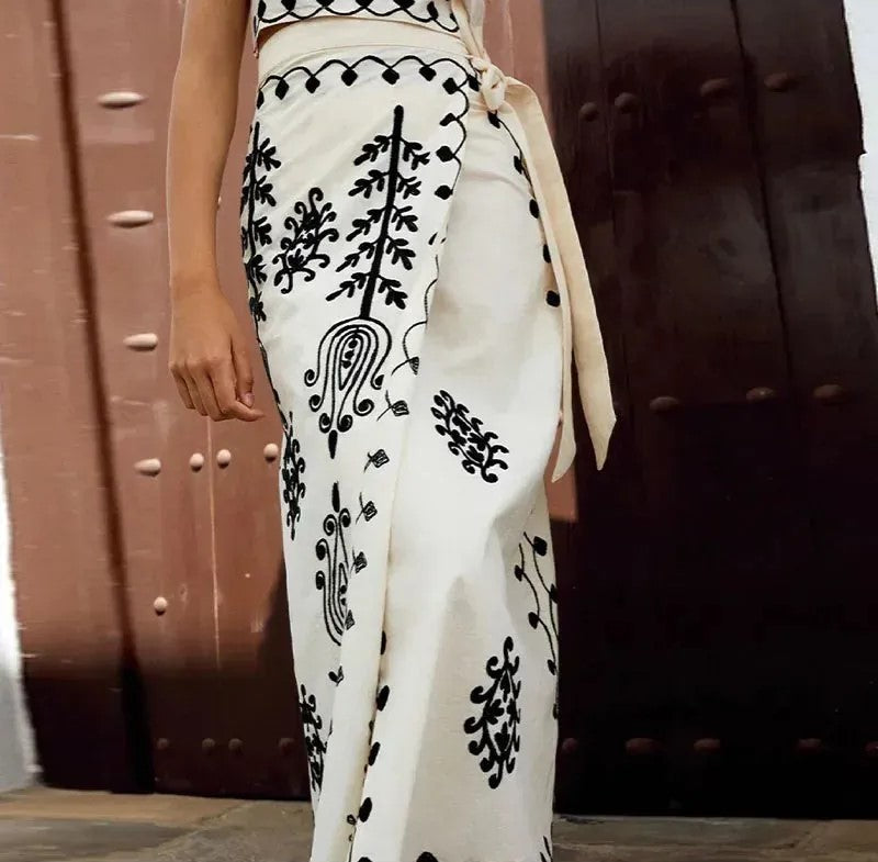 Georgia - Women's Wide Skirt and Top Set