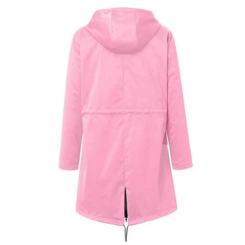 Yvonne - Imperméable à capuche pour femme, léger et coupe-vent