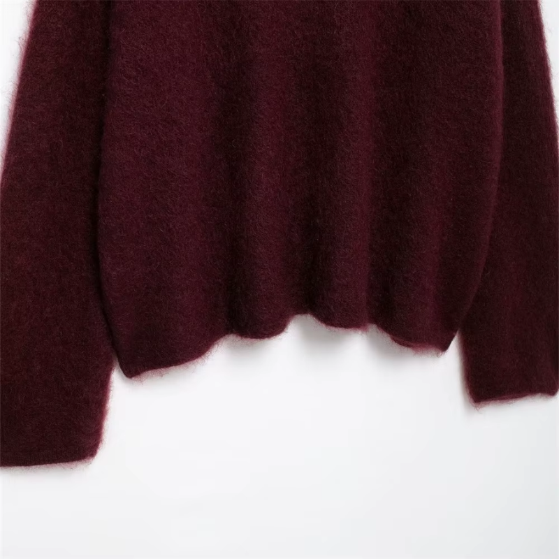 Esme - Women's Solid Sweater with Round Neck
