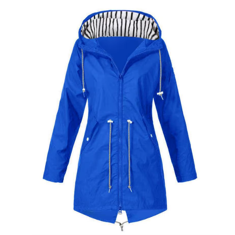 Yvonne - Imperméable à capuche pour femme, léger et coupe-vent