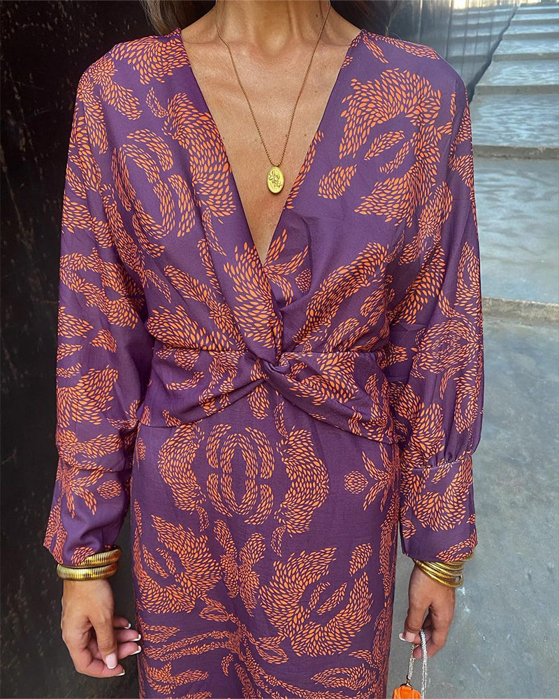 Arielle - Women's Boho Luxe Wrap Dress Casual Chic Blend