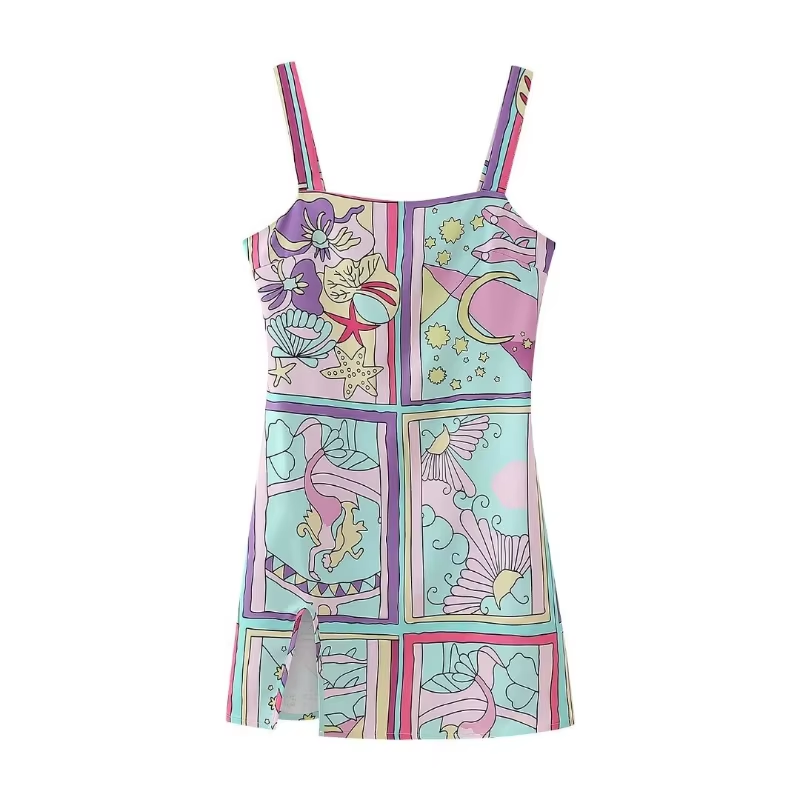 Karina - Women's Mermaid Print Mini Dress