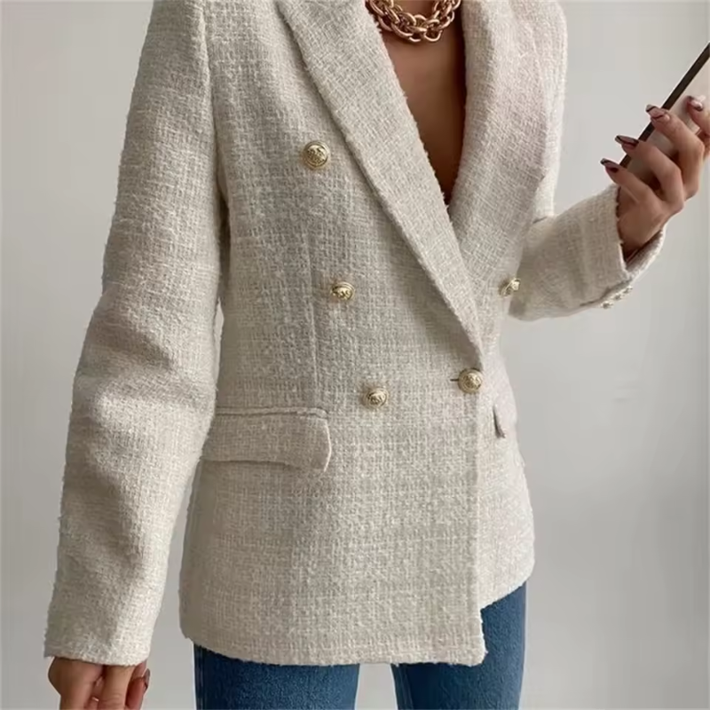 Anne - Women's Long-Sleeve Notched Collar Blazer