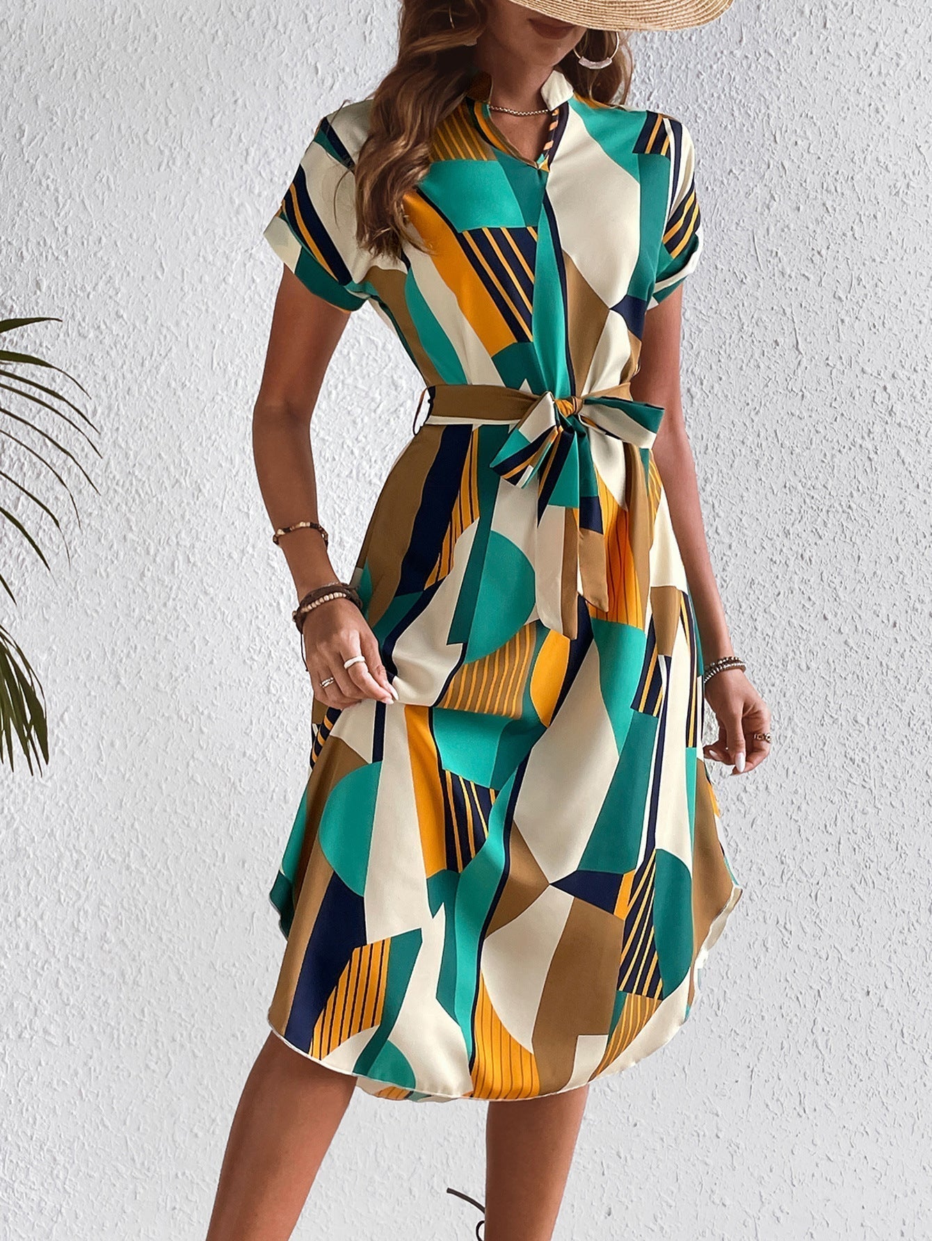 Robyn - Women's Fancy Geometric Glam Dress