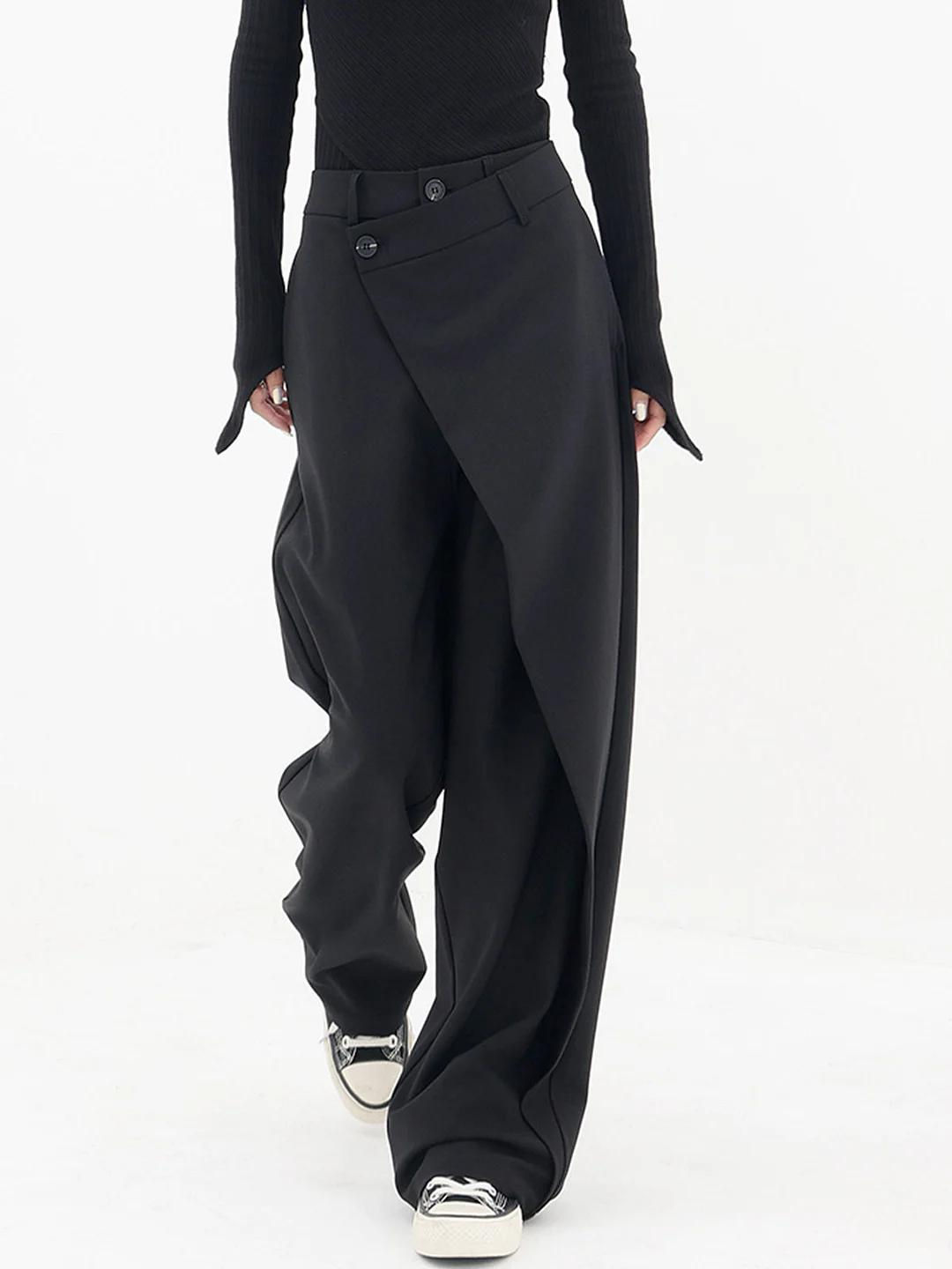 Abbie - Women's High-Waisted Wide-Leg Trousers