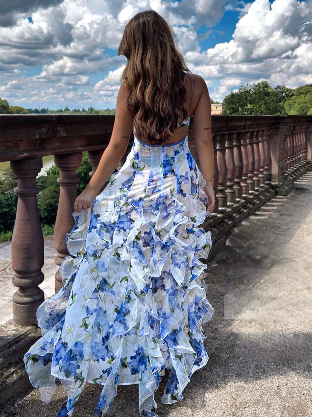 Indigo - Women's Ruffled Floral Dress - photo 3