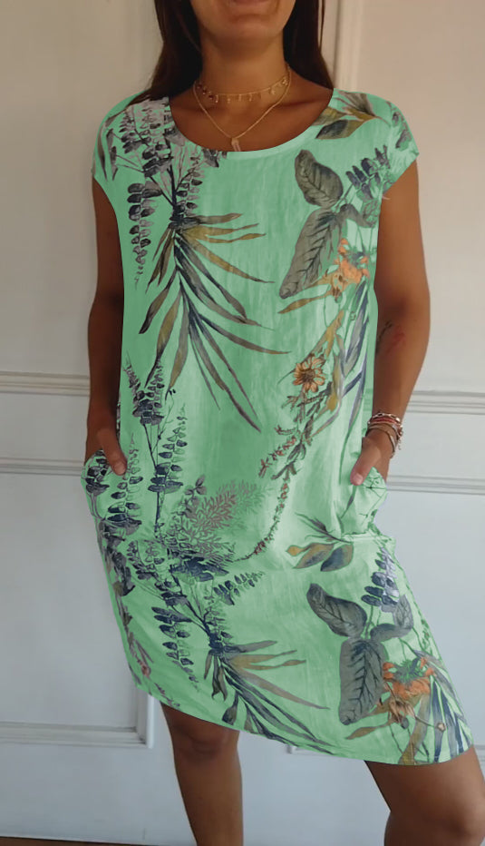 Havana - Women's Relaxed Fit Printed Summer Dress