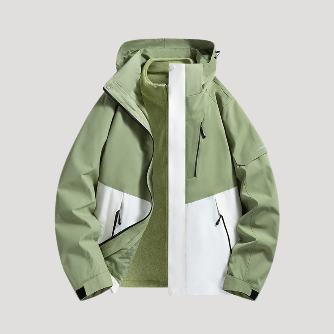 Petra - Women's Windbreaker with Hood – Green