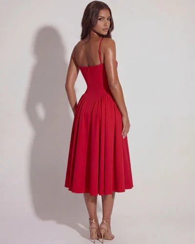 Francesca - Sweetheart Corset Midi Dress