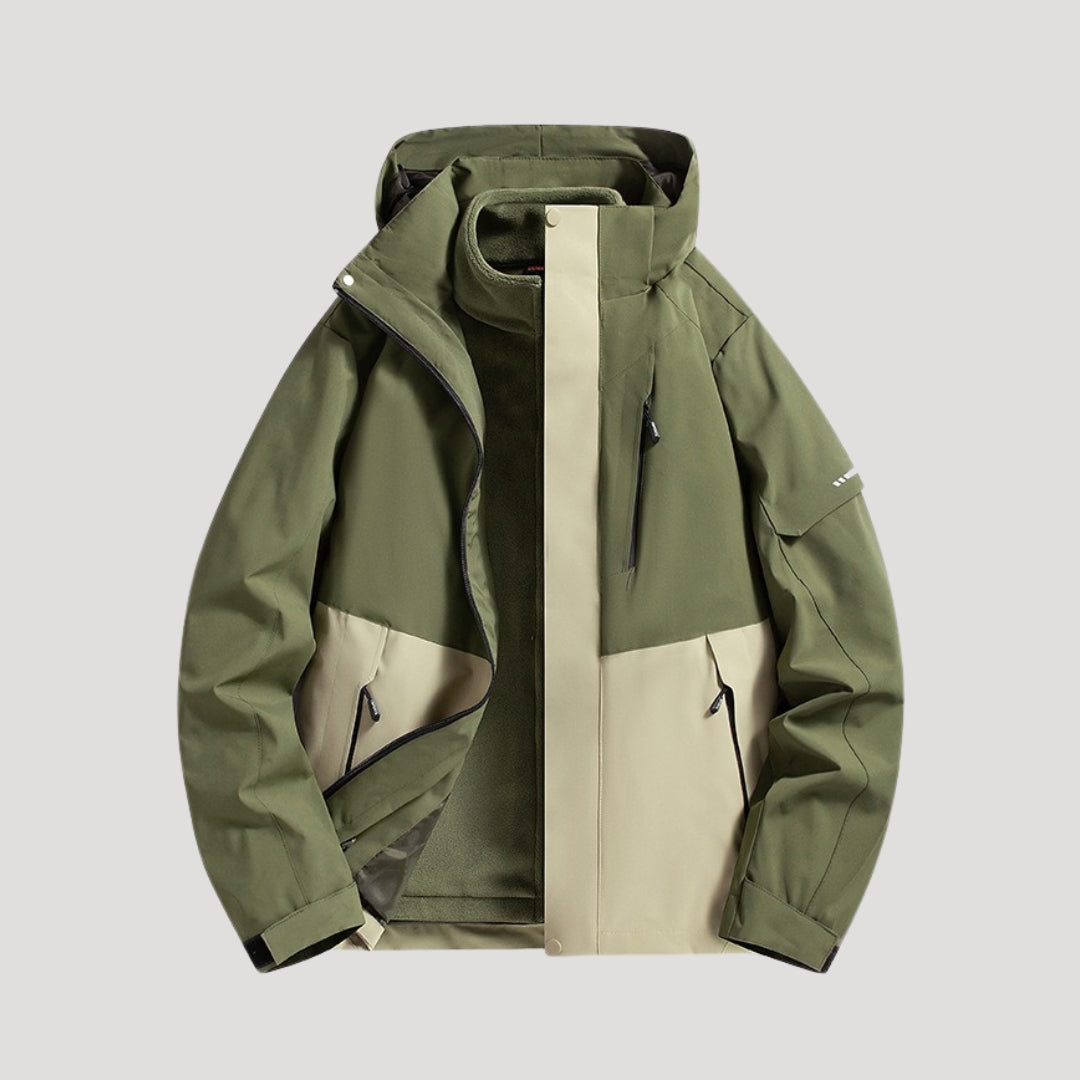 Petra - Women's Windbreaker with Hood – Dark Green