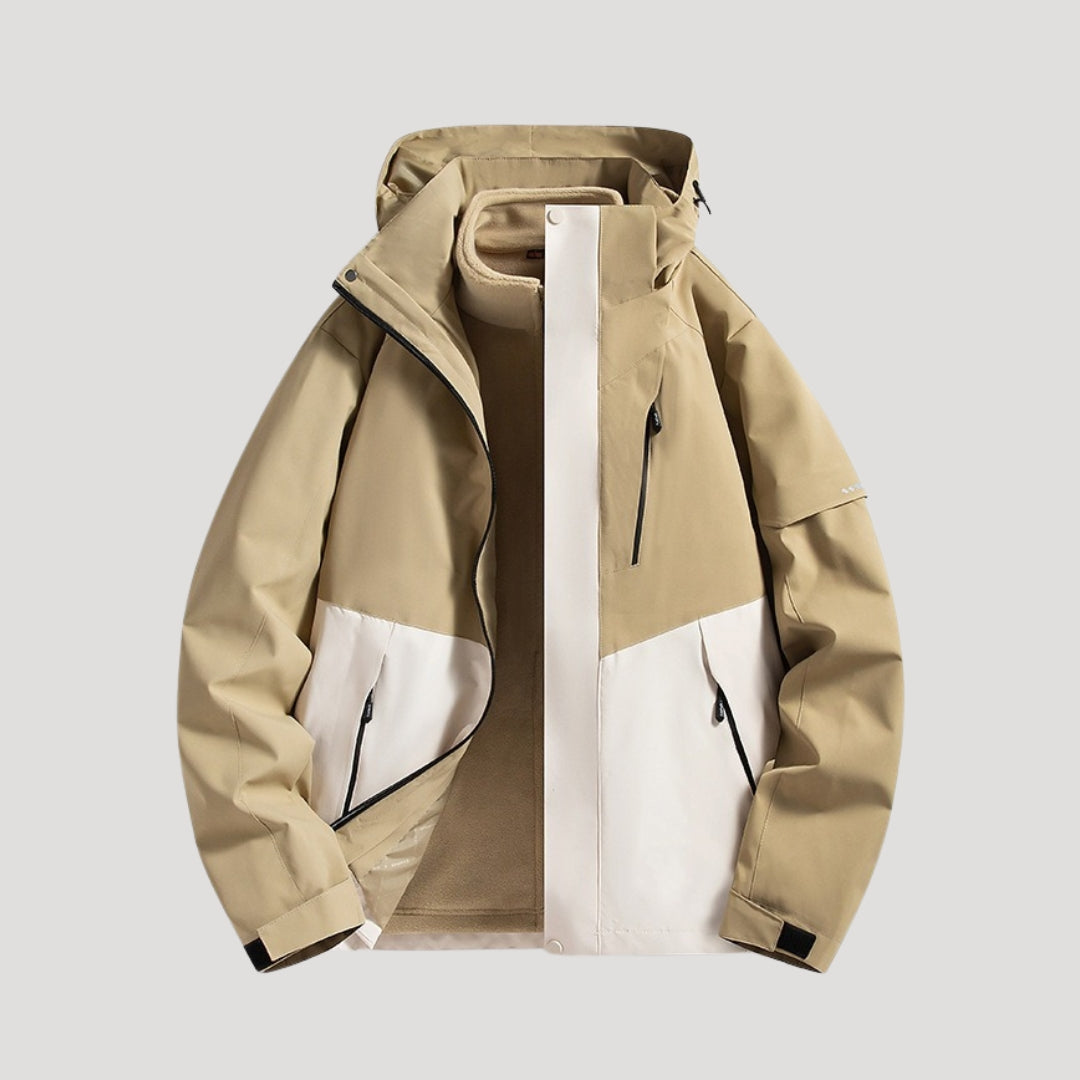 Petra - Women's Windbreaker with Hood – Beige