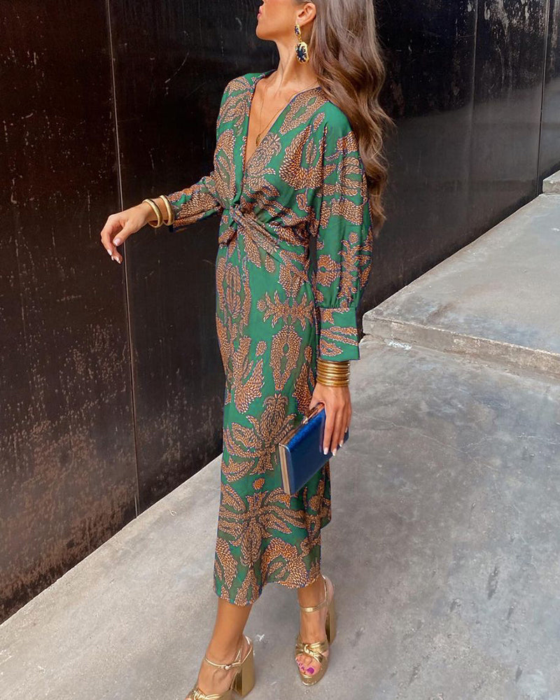 Arielle - Women's Boho Luxe Wrap Dress Casual Chic Blend