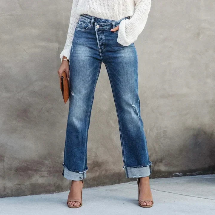 Hazel - Women's High-Waisted Jeans