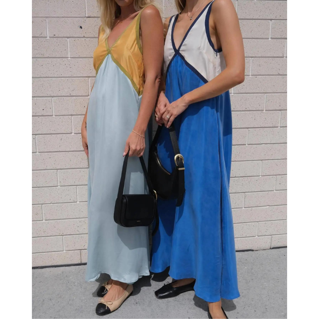 Ella - Women's Sleeveless Maxi Dress with V-Neck