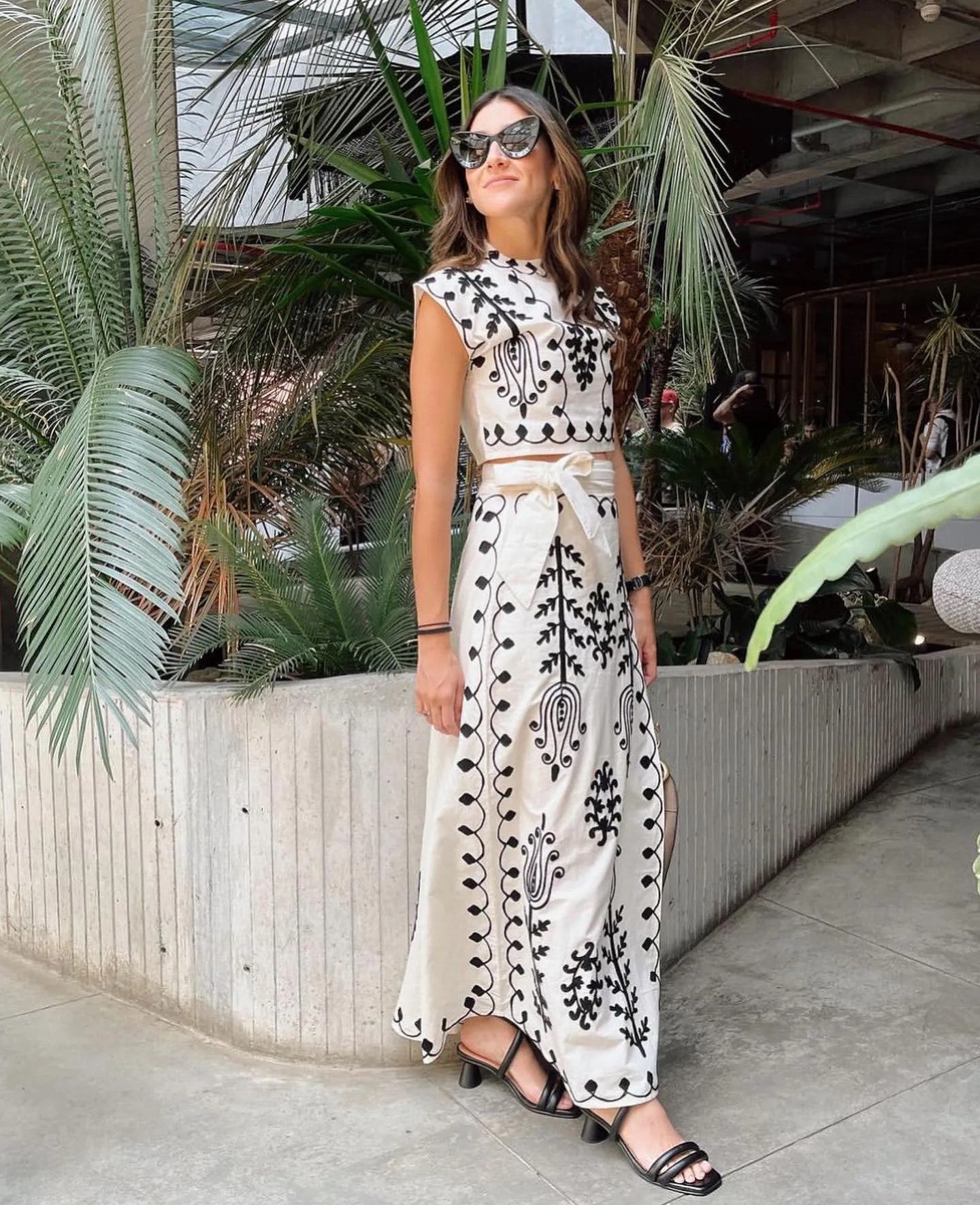 Georgia - Women's Wide Skirt and Top Set