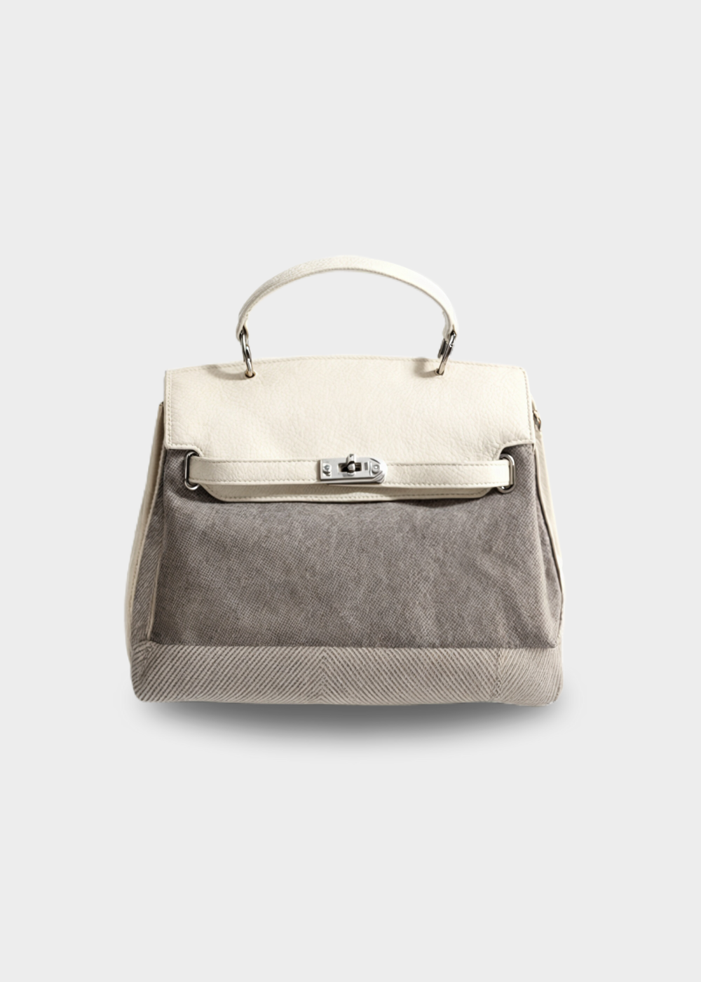 Emilia - Women's Cowhide Canvas Bag - photo 4