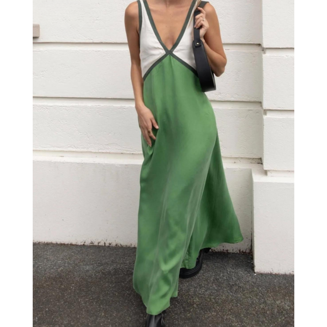 Ella - Women's Sleeveless Maxi Dress with V-Neck - photo 1