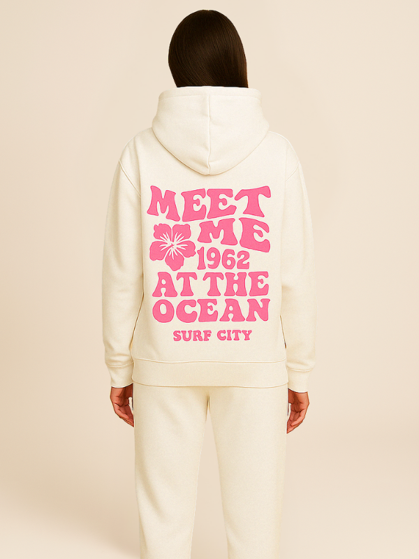 Mila - Women's Oversized Tracksuit with Surf City Back Print