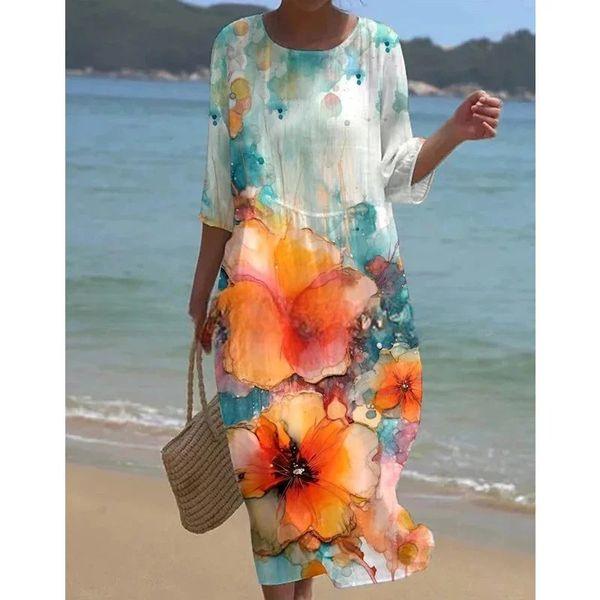 Amara - Women's Floral Dress with Tummy Control - photo 7