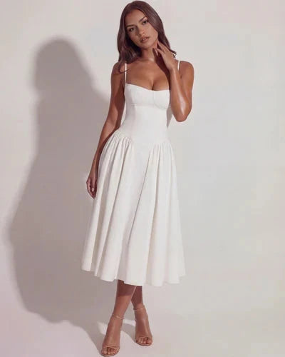 Francesca - Sweetheart Corset Midi Dress