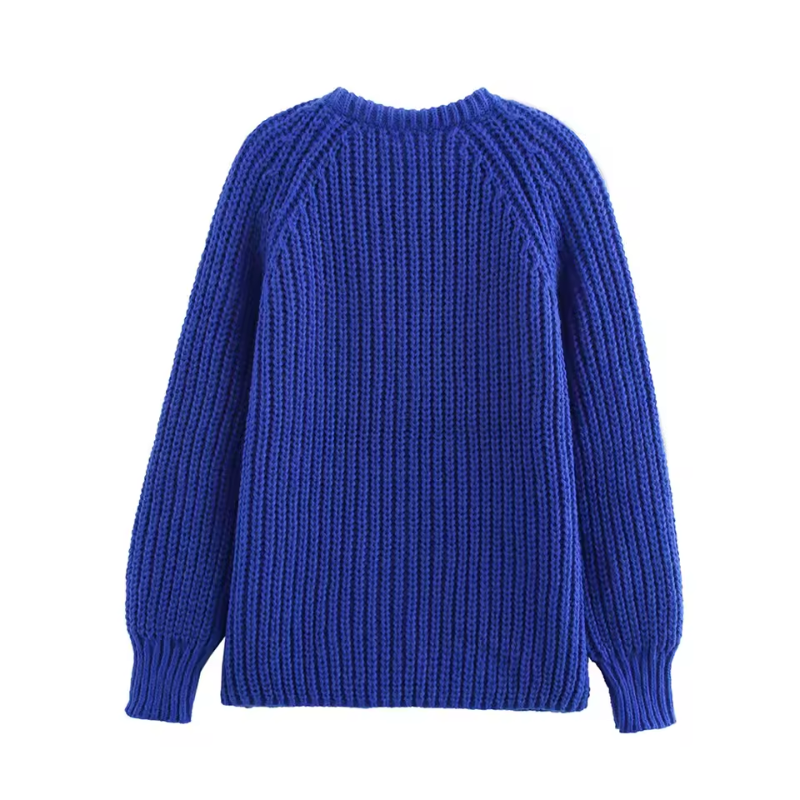 Kendal - Women's Blue Knit Cardigan for Effortless Style