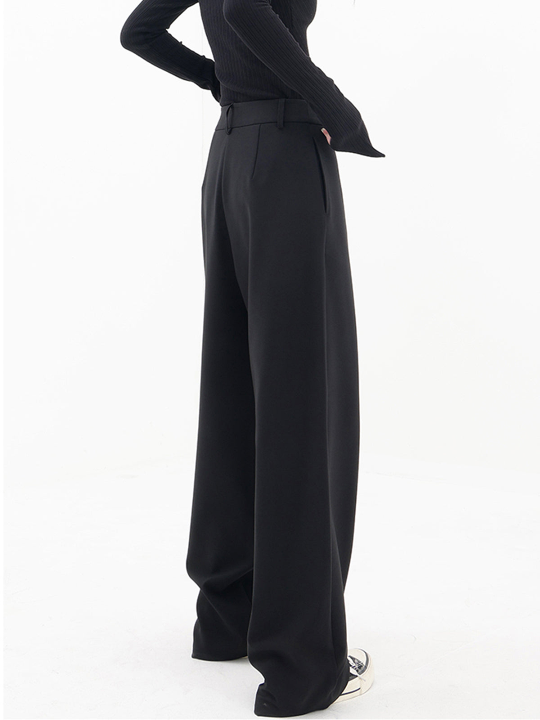 Abbie - Women's High-Waisted Wide-Leg Trousers