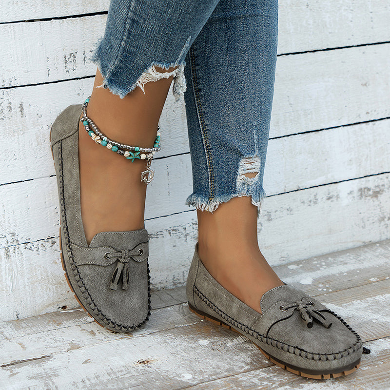 Women's Comfortable Loafers - Slip-On Cushioned