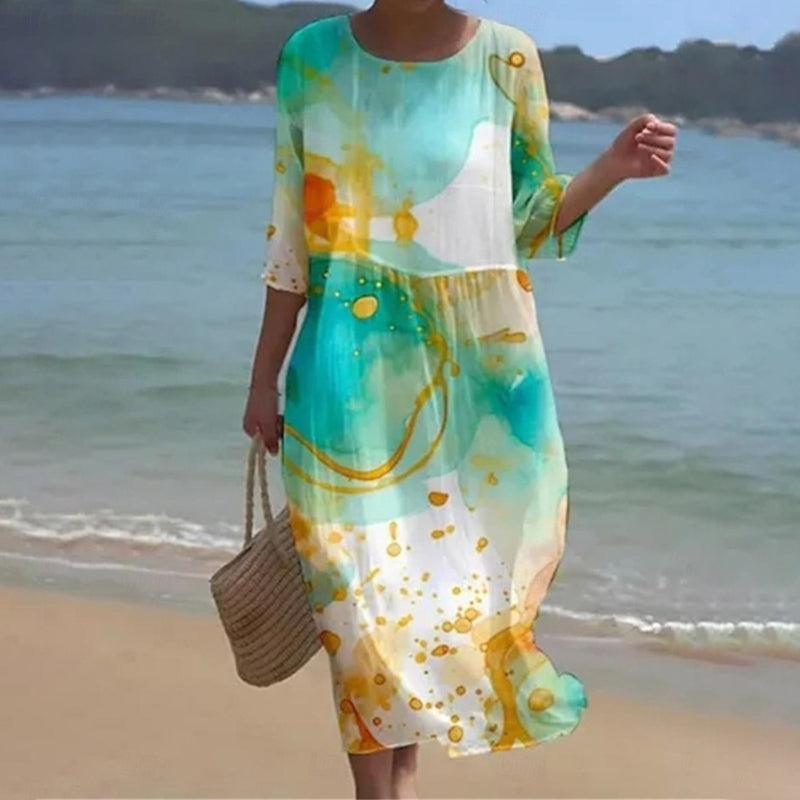 Amara - Women's Floral Dress with Tummy Control - photo 3