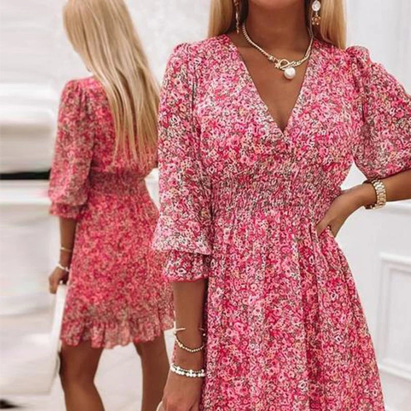 Tegan - Women's Boho Mini Dress