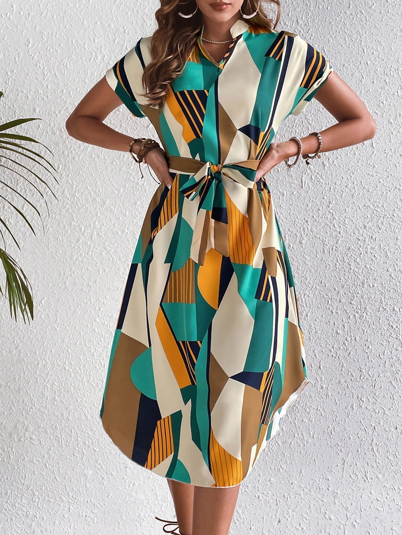 Robyn - Women's Fancy Geometric Glam Dress