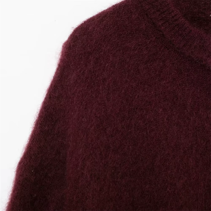 Esme - Women's Solid Sweater with Round Neck