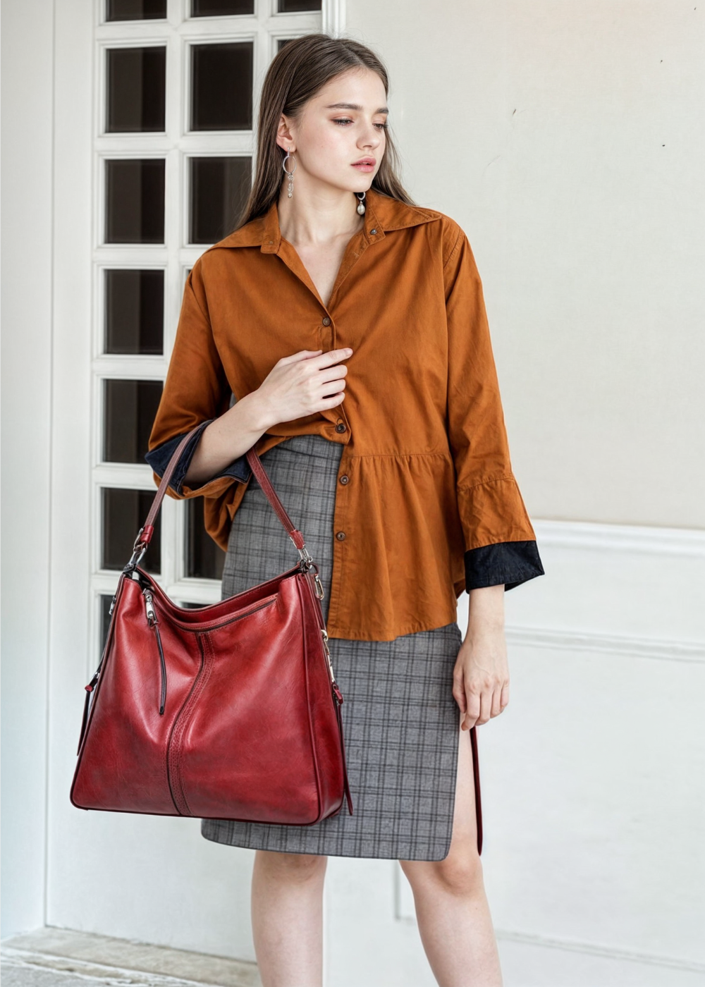 Ersilia - Women's Luxe Leather Tote
