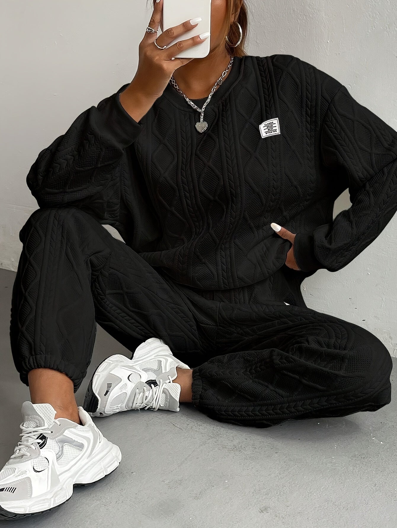 Fianna - Women's Cable Knit Lounge Set