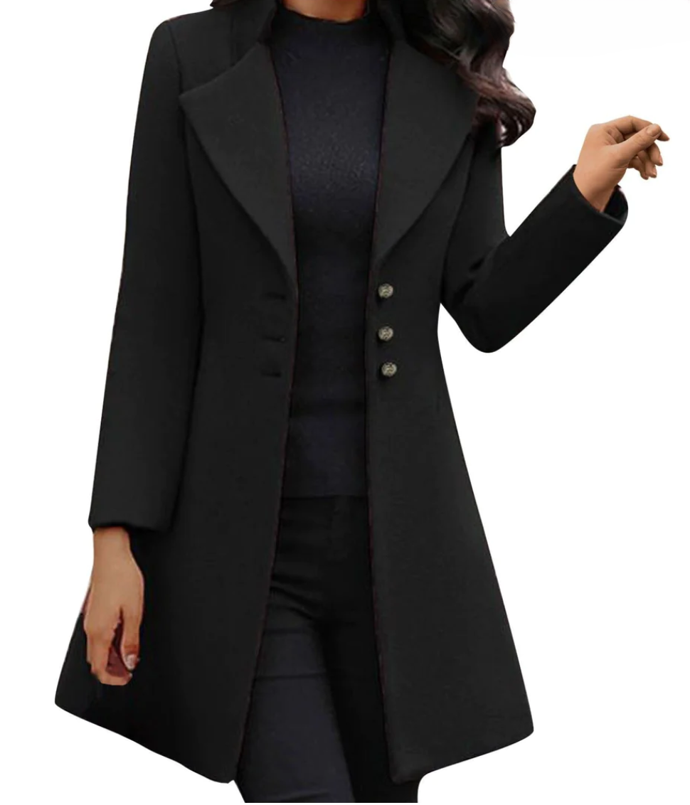 Audrina - Women's Italian Coat with Long Sleeves