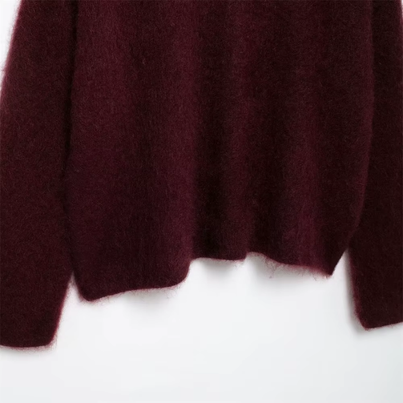 Esme - Women's Solid Sweater with Round Neck