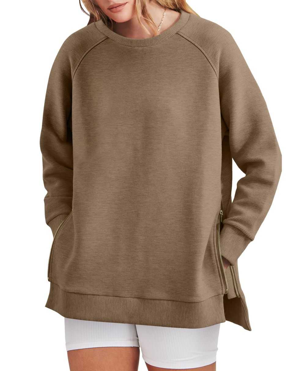Colette - Women's and Comfortable Zippered Tunic Sweatshirt