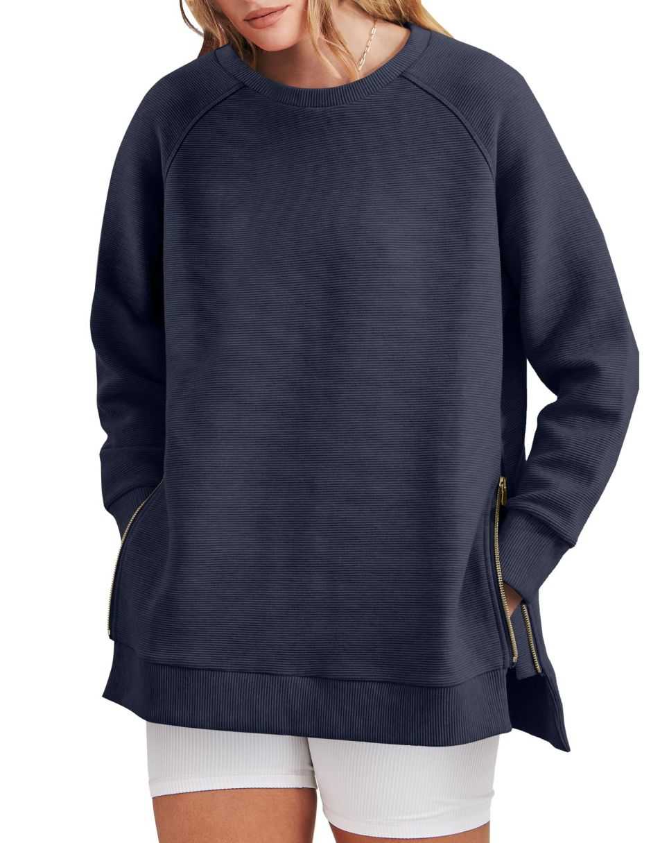 Colette - Women's and Comfortable Zippered Tunic Sweatshirt