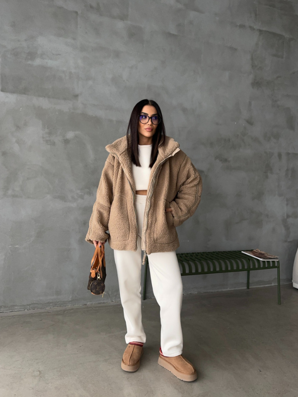 Daphne - Women's Oversized Sherpa Fleece Jacket Ultra-Soft and Stylish for Cold Weather