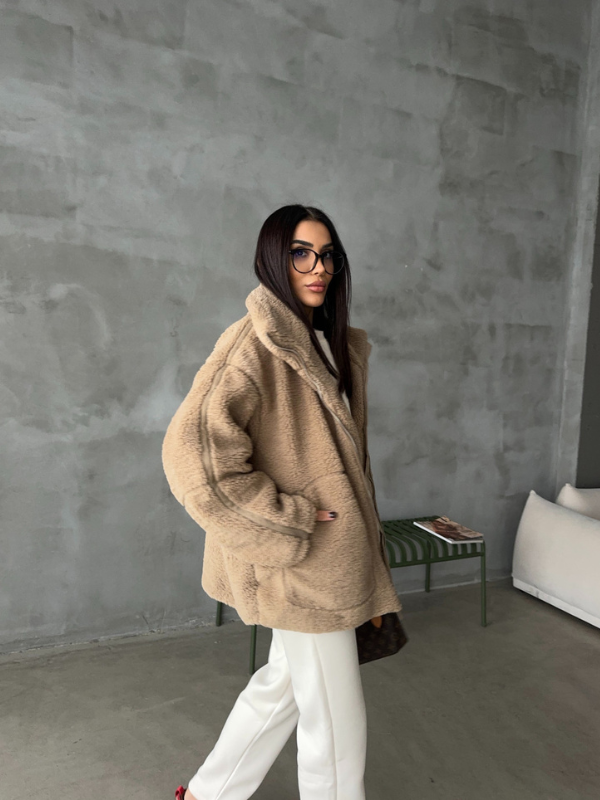 Daphne - Women's Oversized Sherpa Fleece Jacket Ultra-Soft and Stylish for Cold Weather