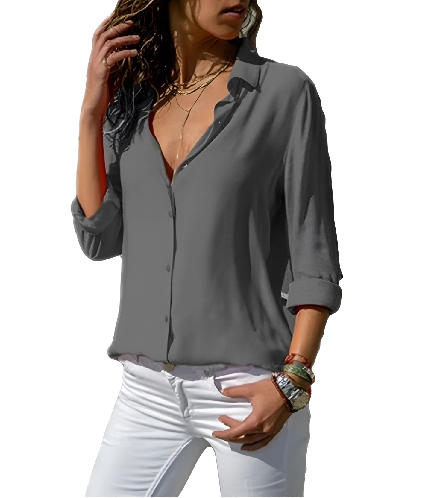 Amelie - Camicetta da donna con scollo a V
