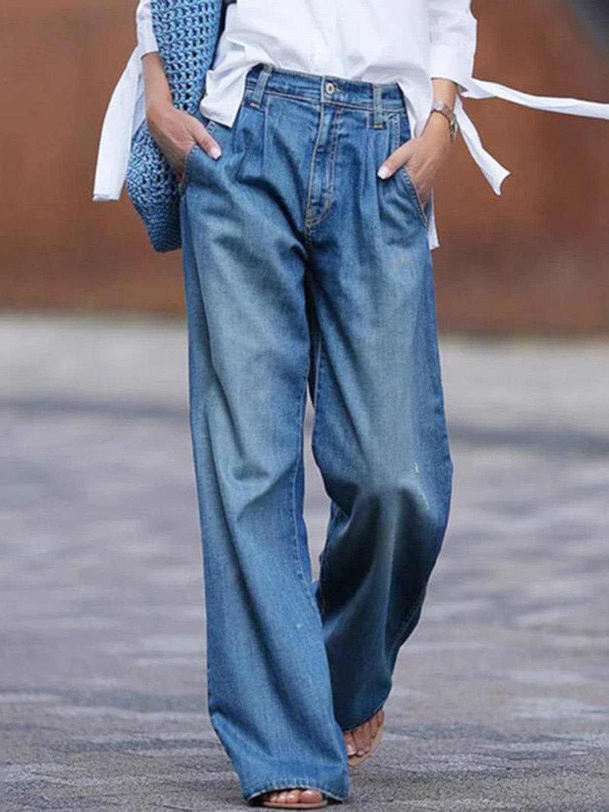 Phoebe - Women's High-Waist Wide-Leg Denim Jeans