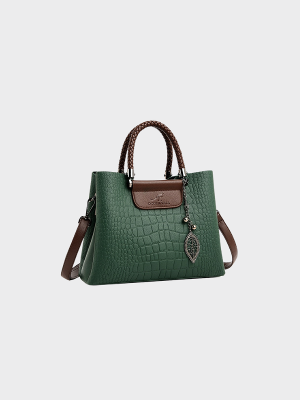 Barbara - Women's Structured Leather Top Handle Bag