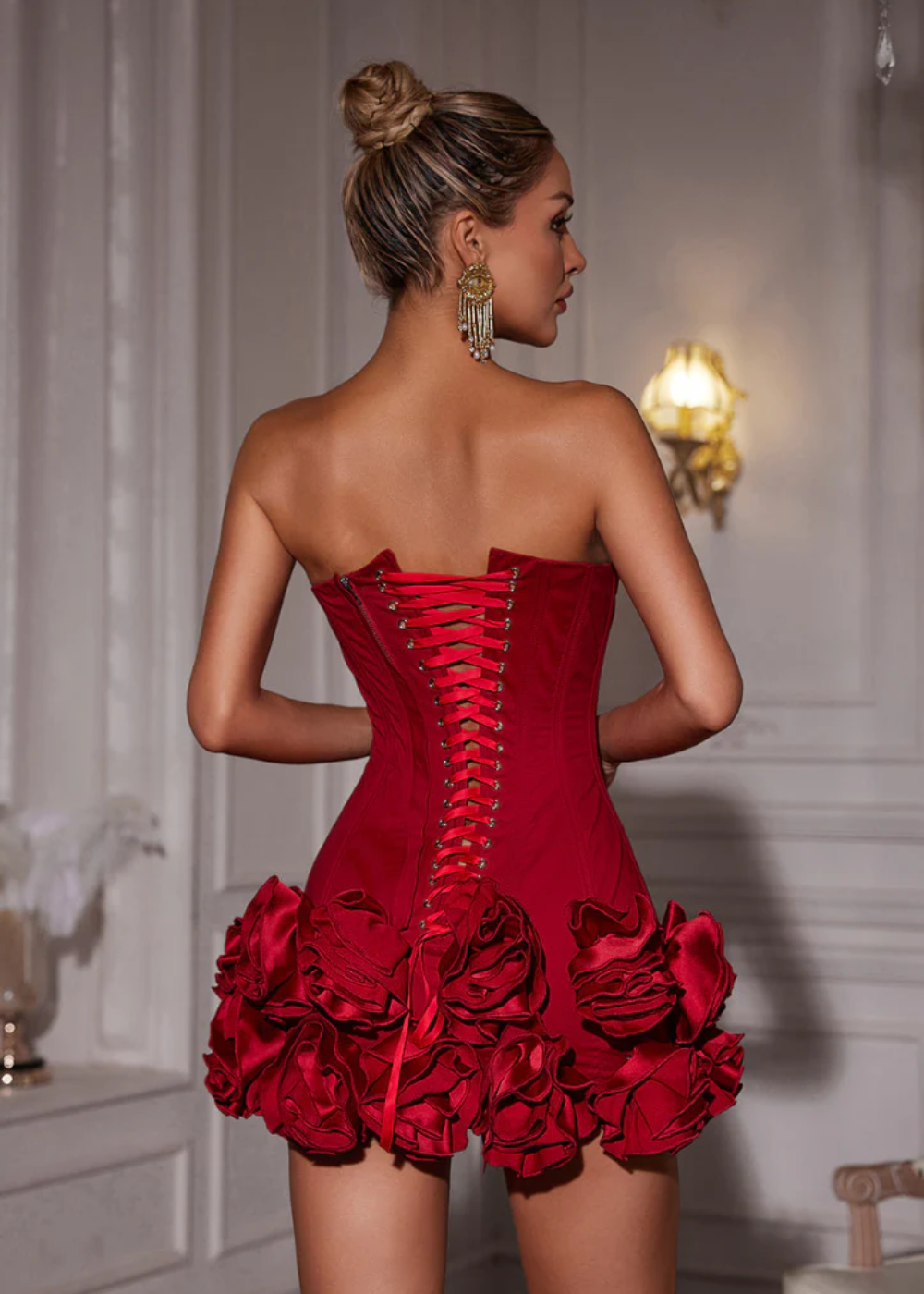Bella - Women's Corset Mini Dress - photo 8