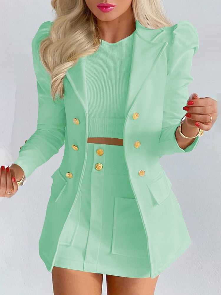 Women's Tailored Classic Blazer – Light Green