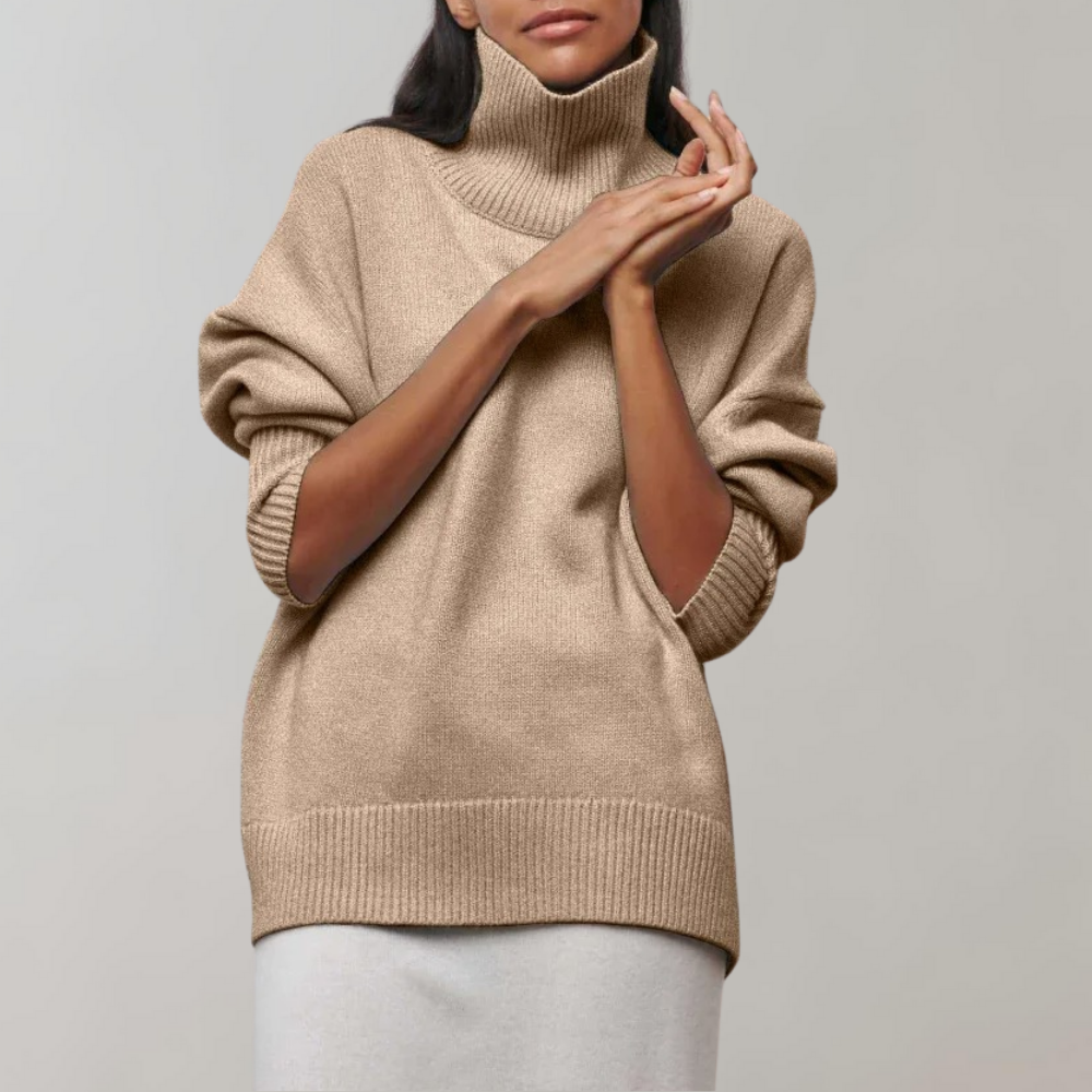 Cleo - Women's Sleeveless High-Neck Sweater for Layering