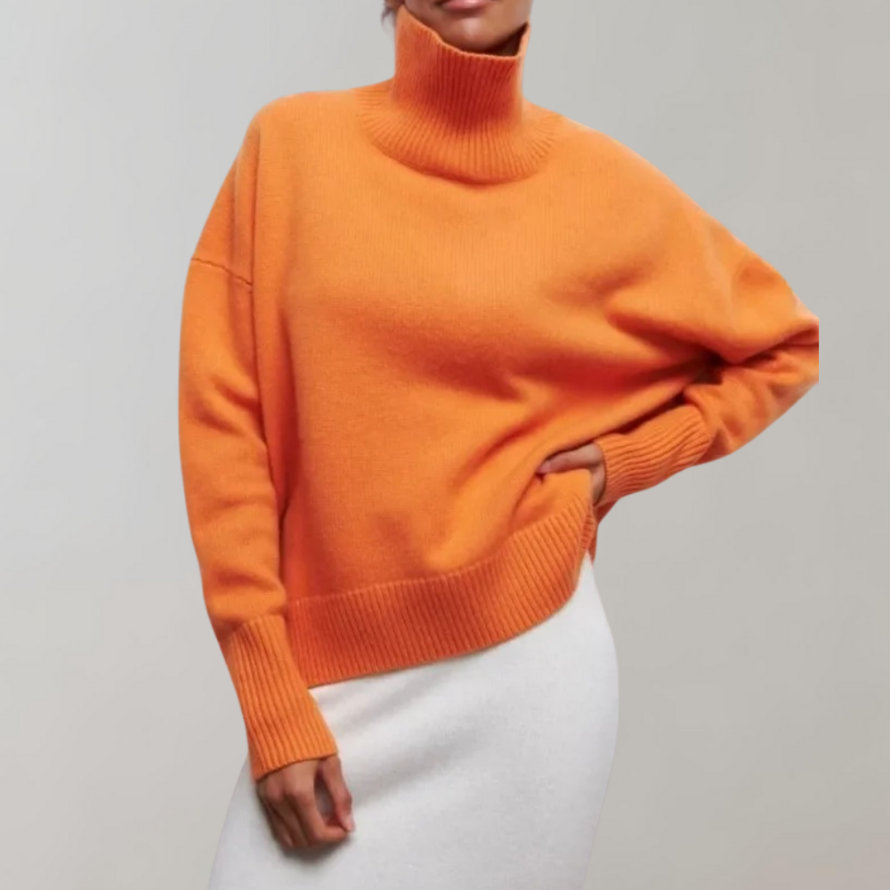 Cleo - Women's Sleeveless High-Neck Sweater for Layering