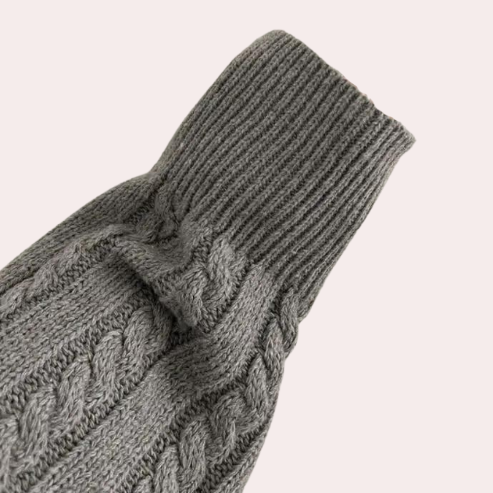 Hallie - Women's Cable-Knit Half-Zip Sweater